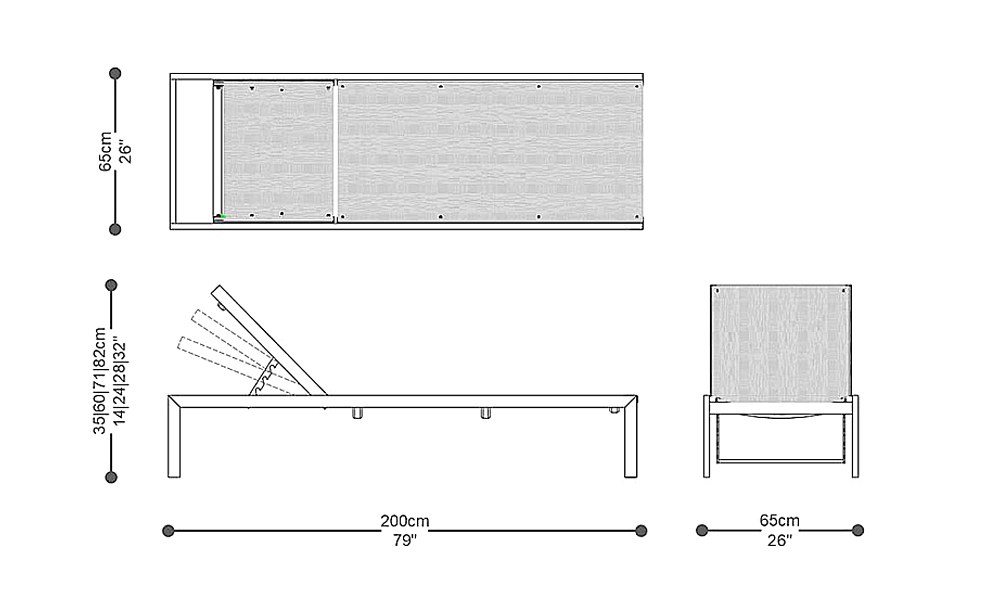 Image of the main dimensions of the product
